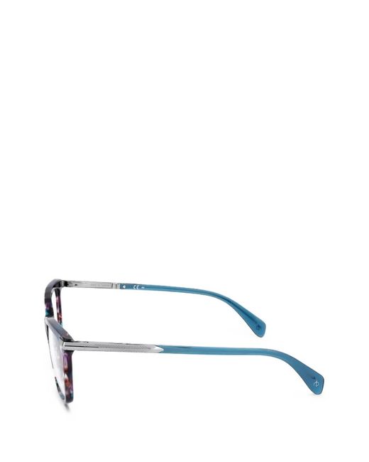 Rag & Bone White Tortoiseshell-Effect Rectangle-Frame Glasses