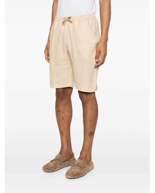 Kiton Natural Drawstring Shorts for men