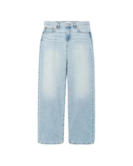 Re/done Blue Loosie Faded-Effect Jeans