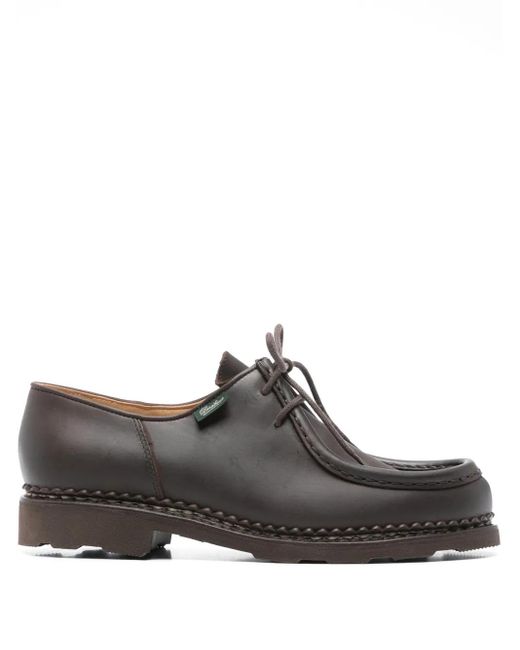 Paraboot Brown 25Mm Leather Lace-Up Derby Shoes