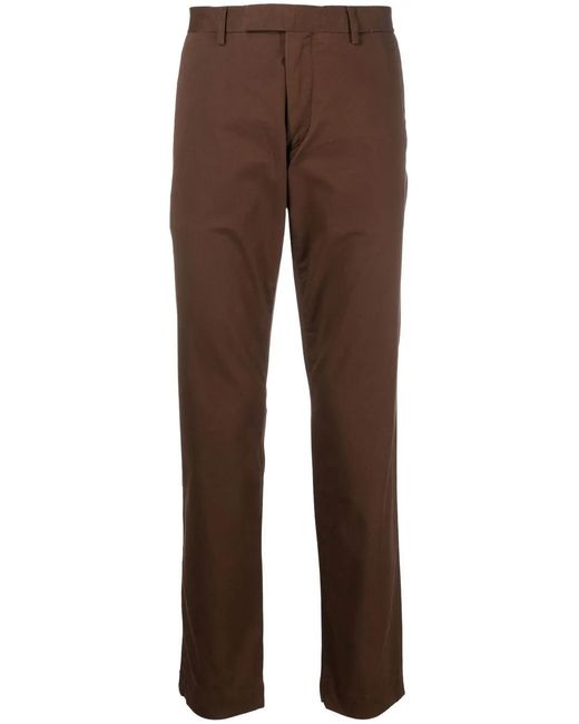 Polo Ralph Lauren Brown Stretch Slim-Cut Chino Trousers for men