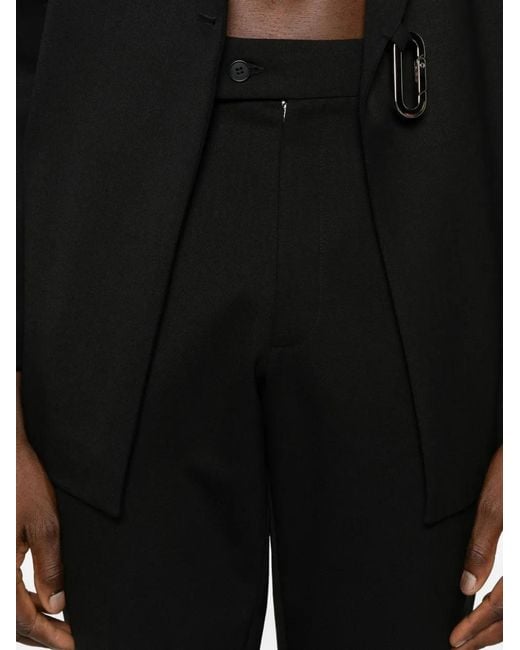 MEDEA Black Pleat-Detail Trousers for men