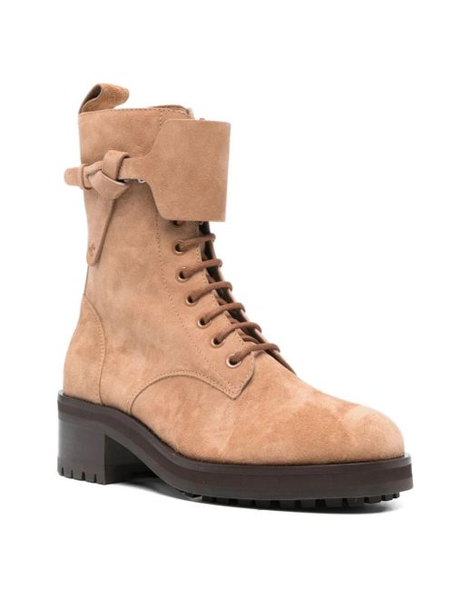 Jimmy Choo Brown Rosabel Lace-Up Boots