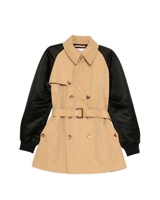 McQueen Natural Belted Double-Breasted Coat for men