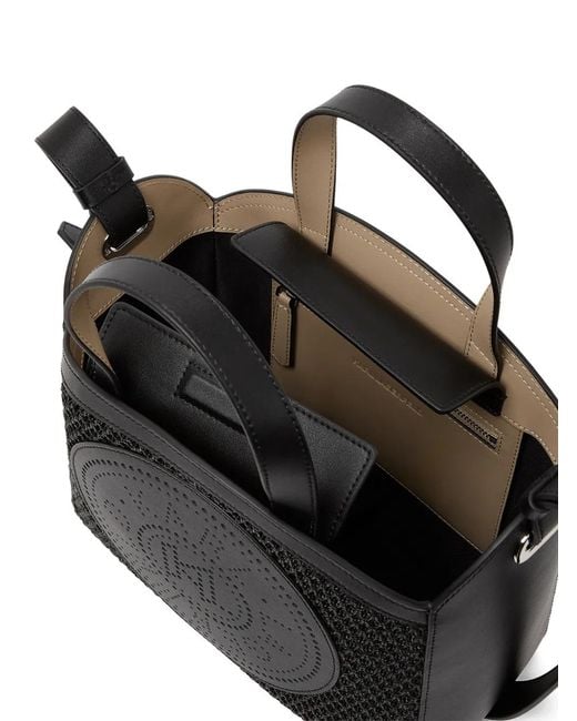 Karl Lagerfeld Black Small K/Circle Tote Bag