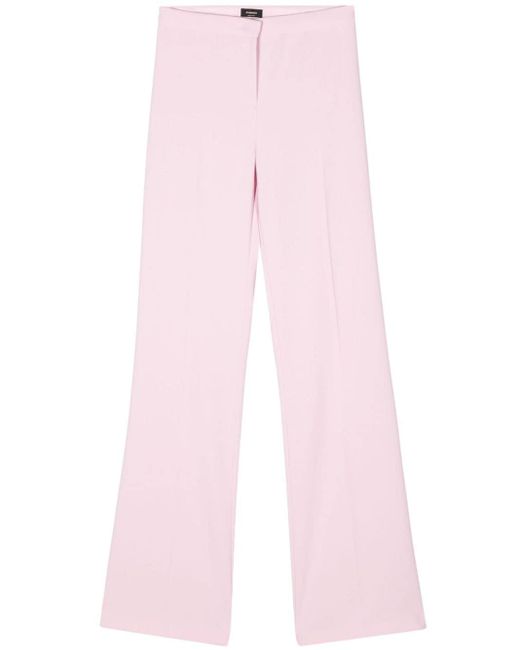 Pantalon en crêpe à taille haute Pinko en coloris Pink