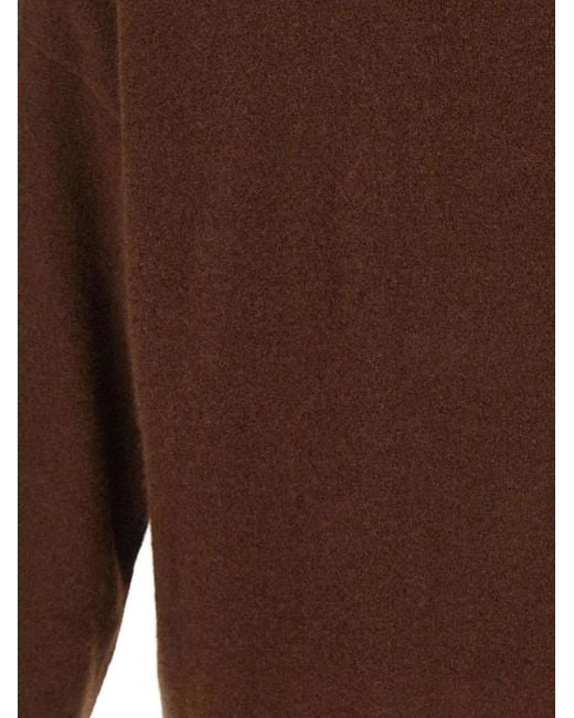 Laneus Brown V-Neck Buttoned Cardigan for men