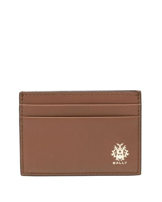 Bally Brown Leather Cardholder for men