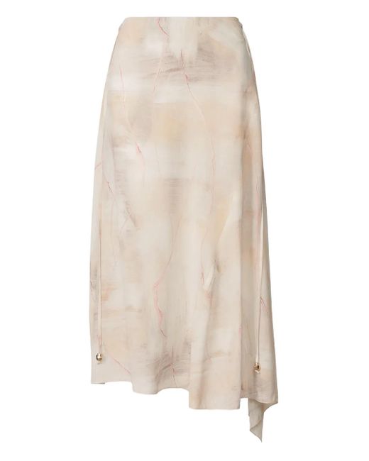 Fabiana Filippi アシンメトリー プリント スカート White