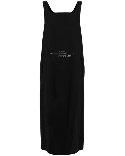 MM6 by Maison Margiela Black Sac Utilisable-Print Maxi Dress