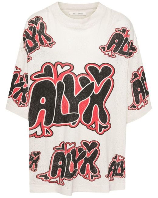 メンズ 1017 ALYX 9SM グラフィック Tシャツ White
