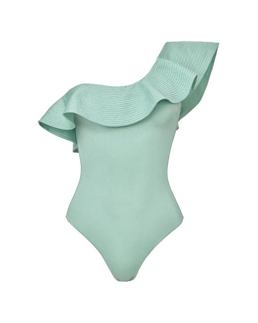 SOFIA ERHAN Green Grace Ruffled Swimsuit
