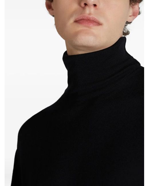 Slowear Blue Turtleneck Sweater for men