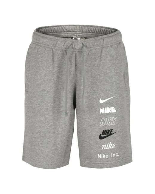 Nike Gray Club+ French Terry Shorts for men
