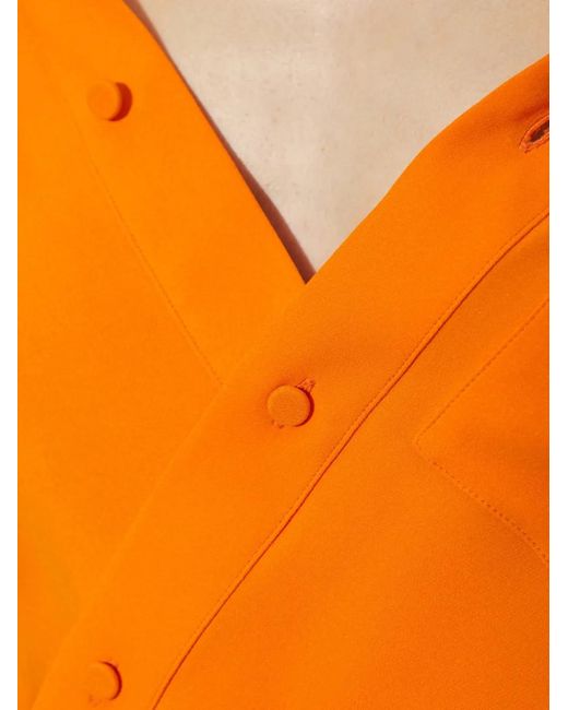 Balenciaga Orange Off-Shoulder Dress