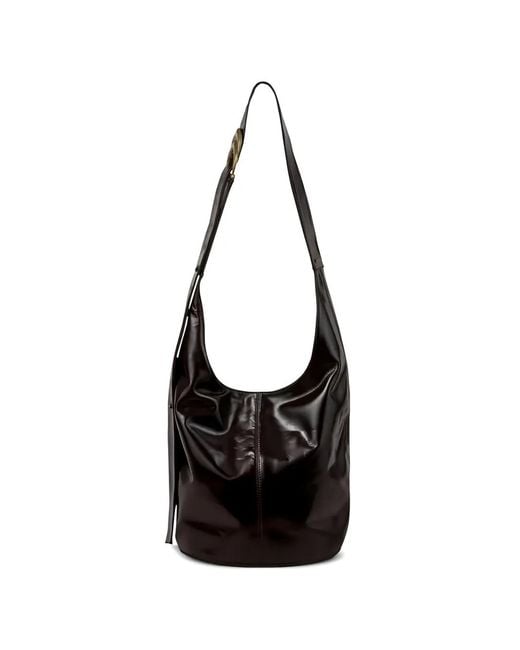 Ba&sh Black Youyou Buckle Shoulder Bag
