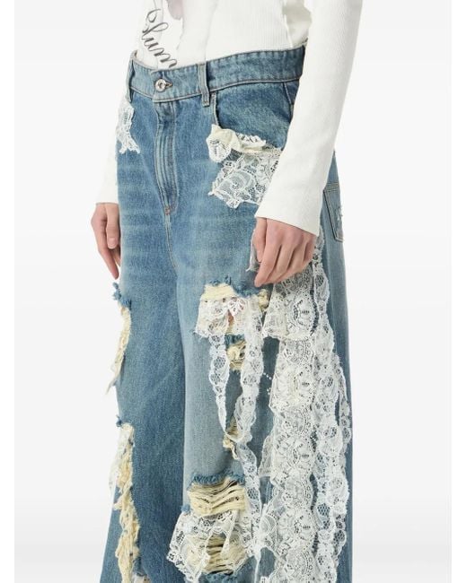Vaqueros con efecto envejecido Blumarine de color Blue
