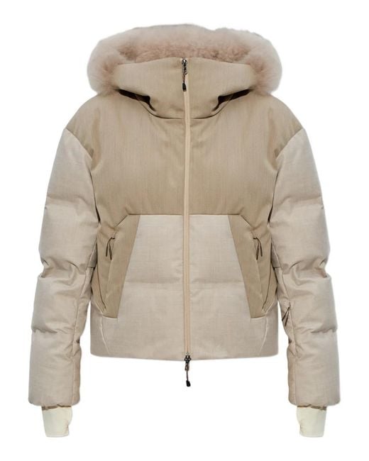 Sease Natural Fur-Trimmed Hooded Jacket