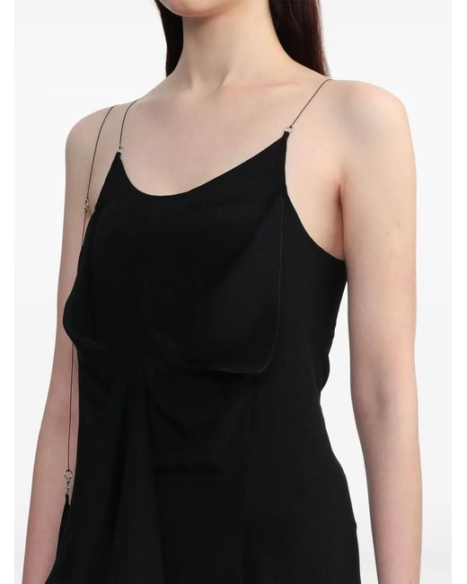 Kiko Kostadinov Black Twist-Detail Asymmetric Minidress