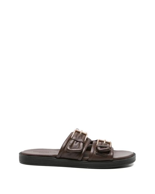 SERGIO MORETTI FIRENZE White Buckle-Fastening Sandals