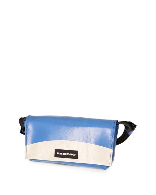 Freitag Blue Laura Logo-Patch Shoulder Bag for men