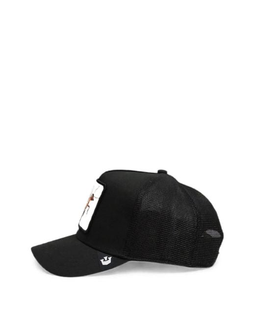 Goorin Bros Black Logo-Patch Mesh-Panel Cap for men