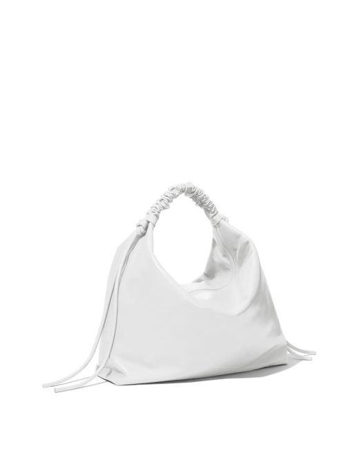 Proenza Schouler White Large Drawstring Leather Shoulder Bag