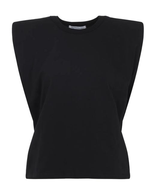 Frankie Shop Black Eva Padded Shoulder Muscle T-Shirt
