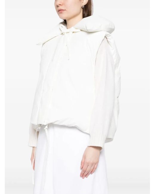 Jil Sander White Padded Jacket