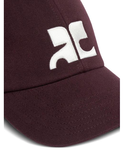 Courreges Purple Ac-Logo Cotton Cap