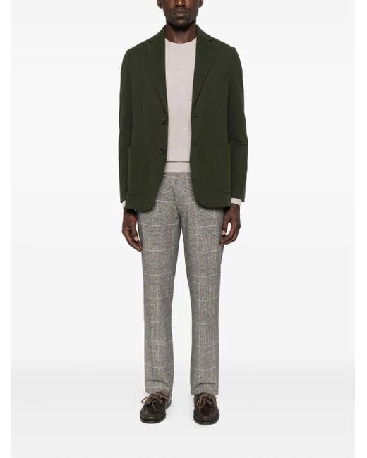 Circolo 1901 Gray Check-Pattern Cotton-Blend Trousers for men