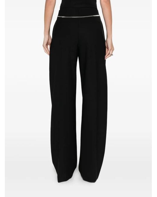 Sportmax Black Pleated-Front Trousers