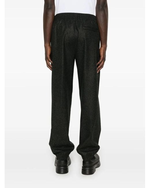 Givenchy Black 4G-Motif Wool Trousers for men