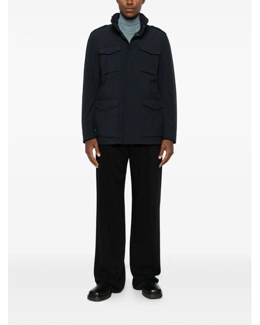 Herno Black Multi-Pocket Coats for men