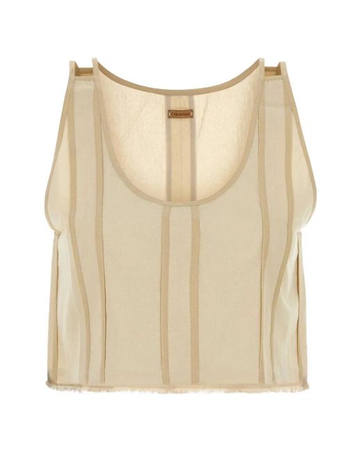 Caravana Natural Avani Frayed-Edge Crop Top