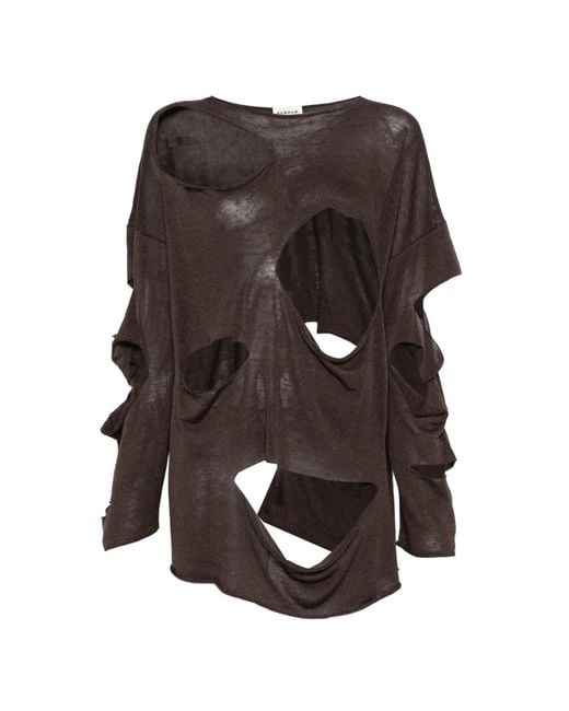 P.A.R.O.S.H. Black Babygirl Cut-Out Sweater