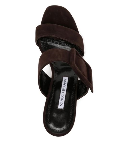 Manolo Blahnik Black 50Mm Titubanew Sandals