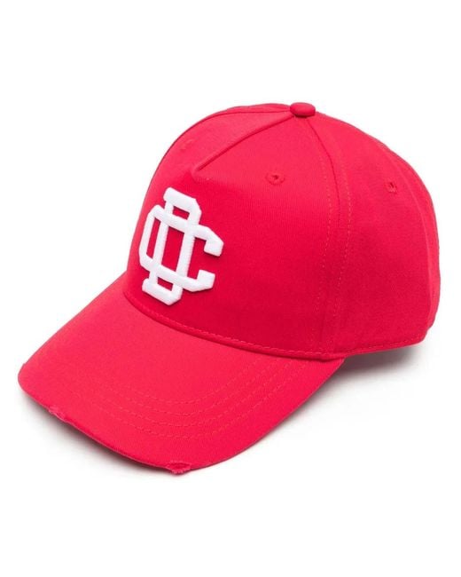 DSquared² Pink Embroidered-Logo Cap for men