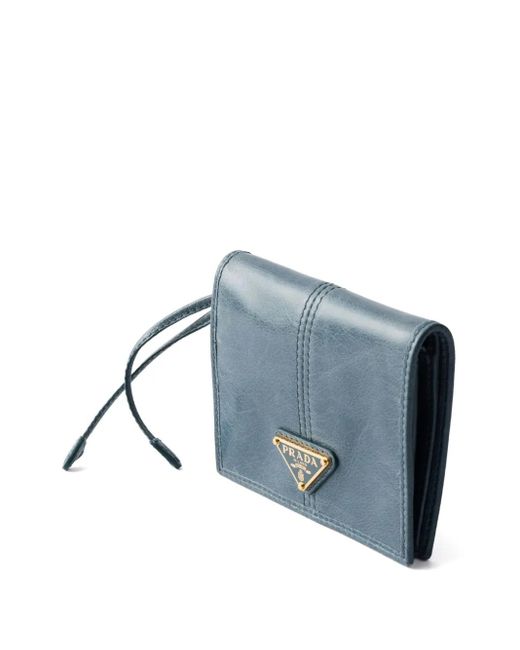 Prada Blue Small Leather Wallet