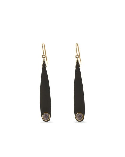 Mark Davis Brown 18K Bakelite Earrings