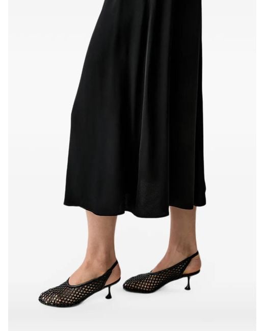 Marc O' Polo Black High-Waisted A-Line Midi Skirt