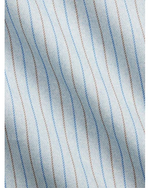 RRL Blue Eli Striped Button-Up Shirt for men