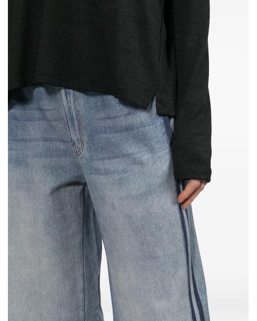 Rag & Bone Gray Jean Droit À Rayures Latérales