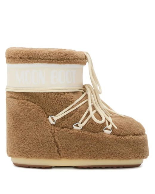 Moon Boot Icon フリース ブーツ Natural