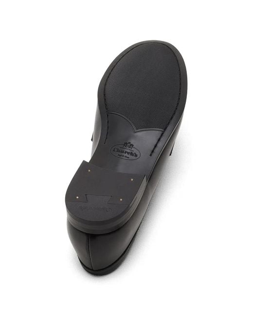Church's Black Natalie Polished-Leather Loafers