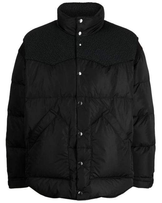 Undercover Black High-Neck Puffer Jacket for men
