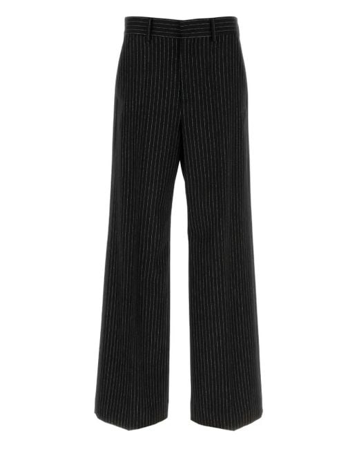 Valentino Garavani Black Pinstripe Trousers for men