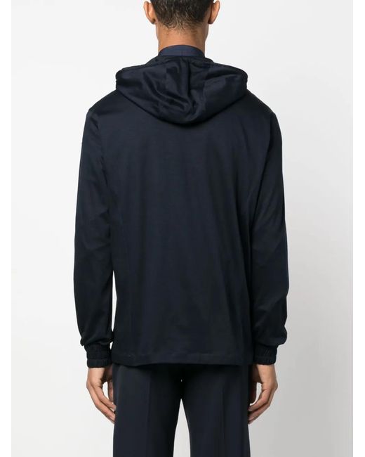 Kiton Blue Umbi Sweatshirt With Zip for men