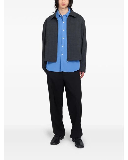 mfpen Blue Mail Checked Jacket for men