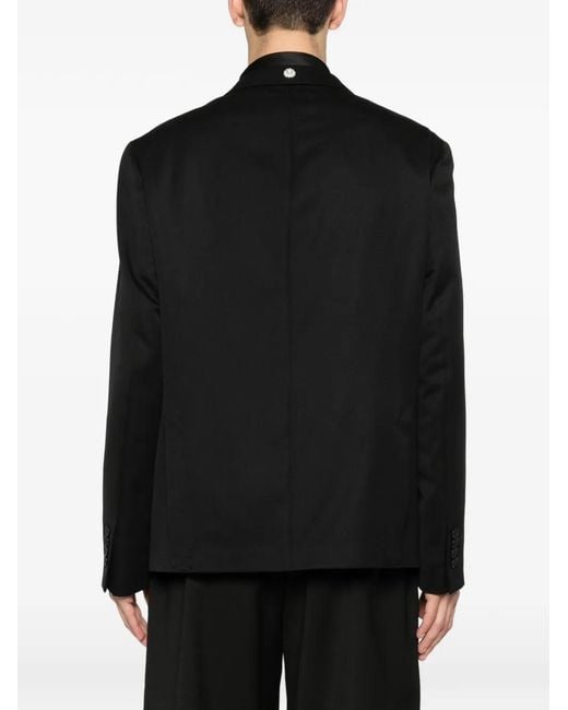 Simone Rocha Black Floral-Appliqué Blazer for men